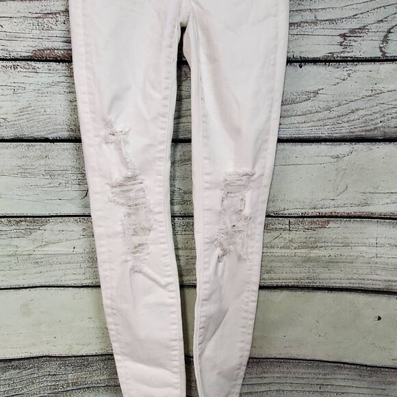 American Eagle Size 0 White Skinny Jegging - Picture 2 of 8